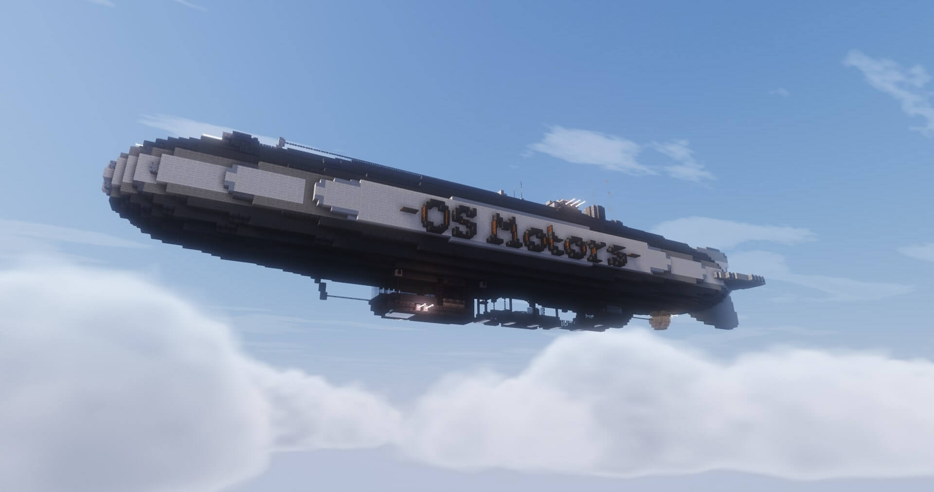 An Old Spice Motors transport zeppelin.